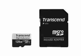 Карта памяти Transcend 128 GB microSDXC UHS-I 350V High Endurance + SD Adapter (TS128GUSD350V)