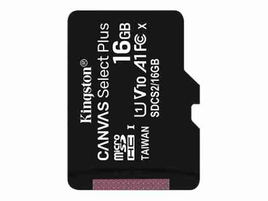 Карта памяти Kingston 16GB microSDHC Class 10 Canvas Select Plus (SDCS2/16GBSP)