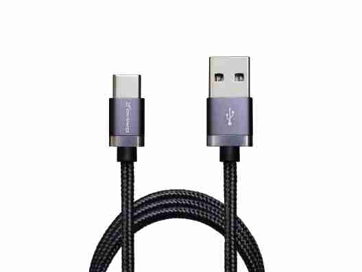 Кабель Grand-X USB-Type C, 3A, 1м, Black (FC-07)