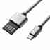 Кабель Grand-X USB-microUSB 1м, Grey/Black (FM02)