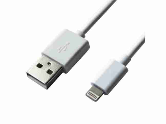 Кабель Grand-X USB-Lightning, 1м, Cu, 2,1A, White (PL01W)