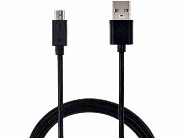 Кабель Grand-X USB-microUSB, Cu, 2,1A, Black, 1m (PM01S)