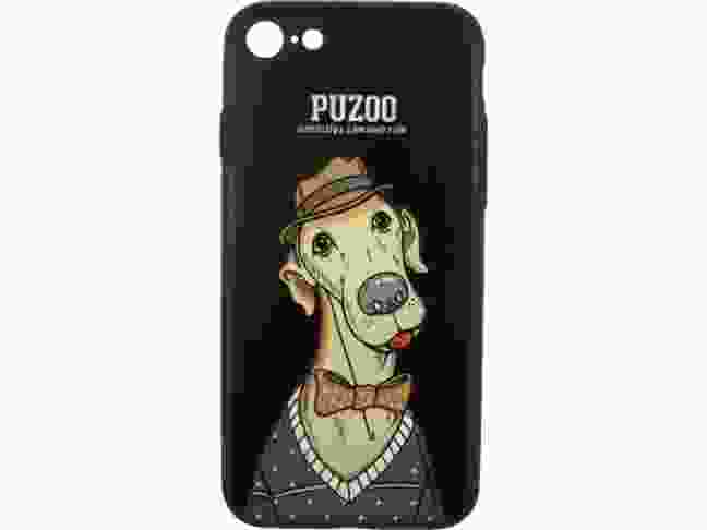 Чехол-накладка PUZOO для iPhone 7/8 Artdog Phone Black Bean