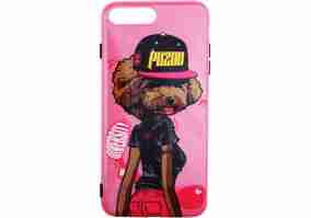 Чехол PUZOO для iPhone 7 Plus /8 Plus TPU Glossy Surface IMD Hip Hop DJ Teddy Pink