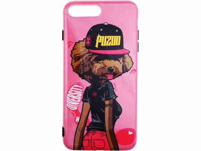 Чехол PUZOO для iPhone 7 Plus /8 Plus TPU Glossy Surface IMD Hip Hop DJ Teddy Pink