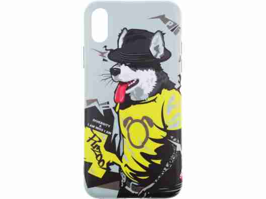 Чехол PUZOO для iPhone X TPU Glossy Surface IMD Hip Hop RAP Alaskan Grey