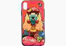 Чохол PUZOO для iPhone X TPU with UV Printing Punk Phone Red