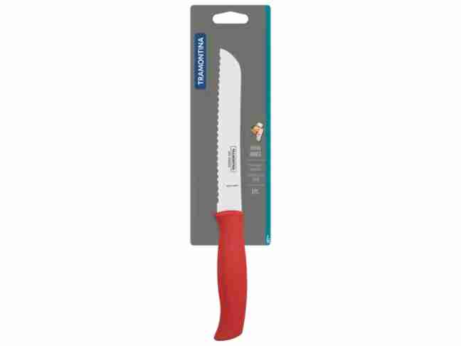 Кухонный нож Tramontina SOFT PLUS red нож д/хлеба 178мм инд.блистер (23662/177)