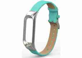 Ремешок UWatch PU leather Band For Mi Band 3/4 Green