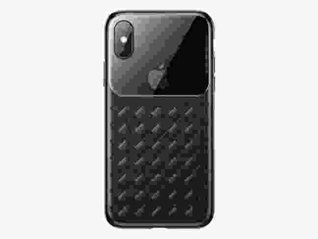 Чохол BASEUS для iPhone XS Max Glass & Weaving, Black WIAPIPH65-BL01