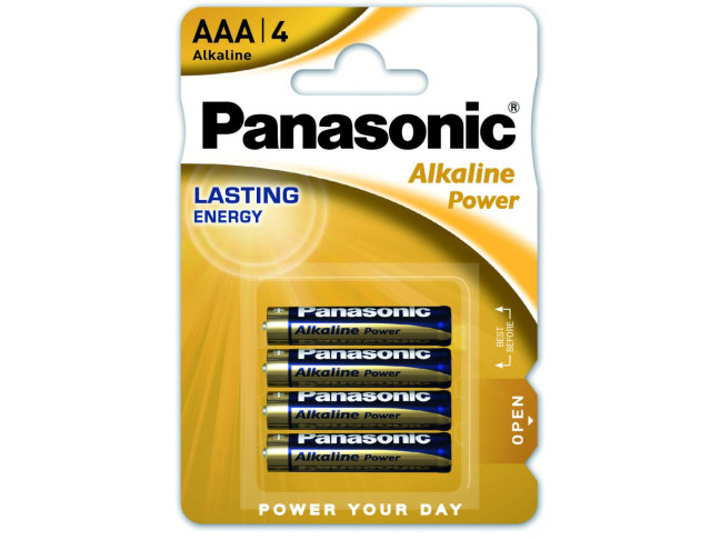 Батарейка Panasonic ALKALINE POWER AAA BLI 4 (LR03REB/4BPR)