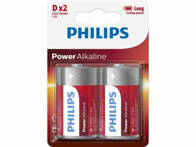 Батарейка Philips Power Alkaline D BLI 2 LR20P2B/10