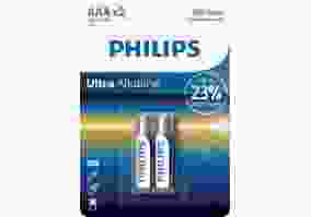 Батарейка Philips Ultra Alkaline AAA BLI 2 LR03E2B/10