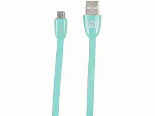 Кабель Recci USB JELLY/ 100cm Micro USB cable, Output 2.4A (green)