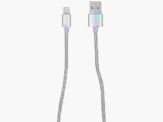 Кабель Maxco USB  GLITTER/ 100cm MFI-LightningUSB cable, Output 2.4A (blue)