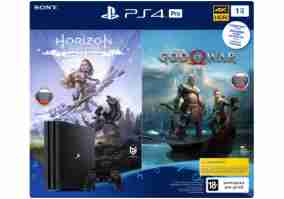 Стационарная игровая приставка Sony PS4 Pro 1TB black (CUH-7208B) GOW + HZD CE