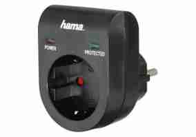 Сетевой адаптер Hama с функцией защиты от скачков напряжения, цвет черный 00108878