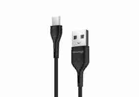 Кабель Grand-X USB-type C PC-03B 3A, 1m, CU, Fast Сharge, Black, BOX