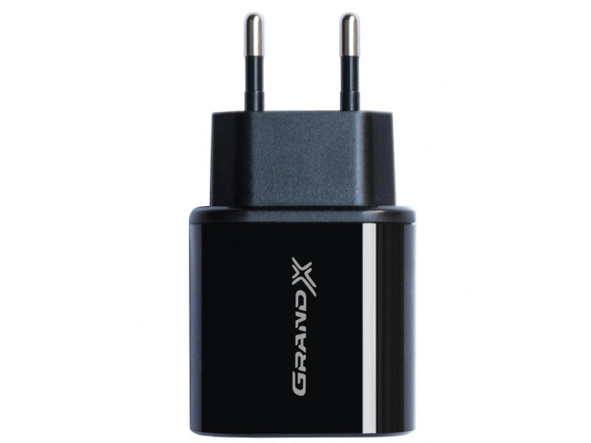 Зарядний пристрій Grand-X CH15LTB USB 2.1A + cable USB Lightning Black