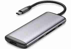 Мультипортовый адаптер Xiaomi USB hub  HAGiBiS UC39-PDMI Grey