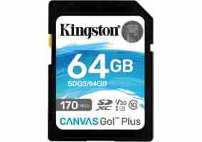 Карта памяти Kingston 64 GB SDXC class 10 UHS-I U3 Canvas Go! Plus (SDG3/64GB)