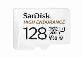 Карта памяти SanDisk 128 GB microSDXC High Endurance UHS-I U3 V30 + SD adapter SDSQQNR-128G-GN6IA