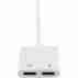Кабель TOTO Lightning to Lightning Headphone and Charge Adapter 2 in 1 White