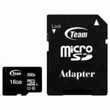 Карта пам'яті Team 16 GB microSDHC UHS-I + SD Adapter (TUSDH16GCL10U03)