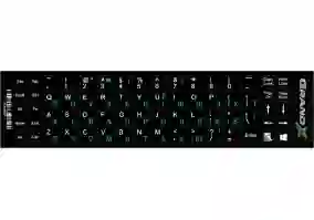 Наліпки на клавіатуру Grand-X 68 keys Green Latin Ukr White (DC-GXDGUA)