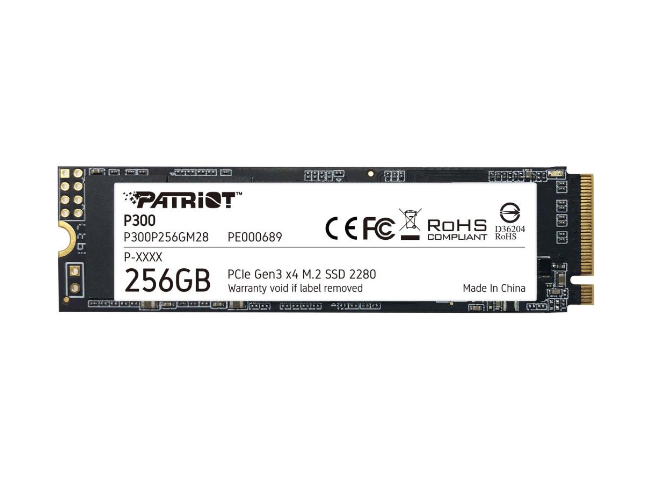 SSD накопичувач Patriot 256GB  P300 M.2 2280 PCIe NVMe 3.0 x4 TLC (P300P256GM28)