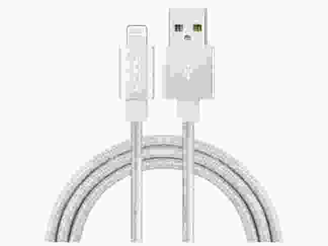 Кабель ROCK Charge & Sync round Lightning Cable II 0,3 m White