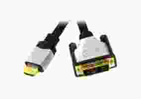 Кабель Viewcon VD103 HDMI-DVI (18+1) 1.8м.,M/M, алюм.кожух