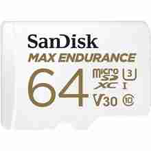 Карта пам'яті SanDisk 64 GB microSDXC Max Endurance UHS-I U3 V30 + SD adapter (SDSQQVR-064G-GN6IA)