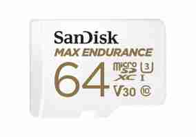 Карта пам'яті SanDisk 64 GB microSDXC Max Endurance UHS-I U3 V30 + SD adapter (SDSQQVR-064G-GN6IA)