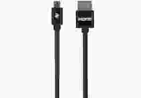 Кабель 2E W-1121-2m Ultra Slim HDMI 1.4 (AM/microAM) High Speed, Alumium Black 2m