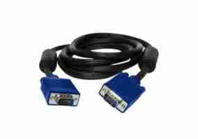 Кабель ATCOM (7789) VGA-VGA HD15M/HD15M с 2-мя фер. кольцами 1.5м черный