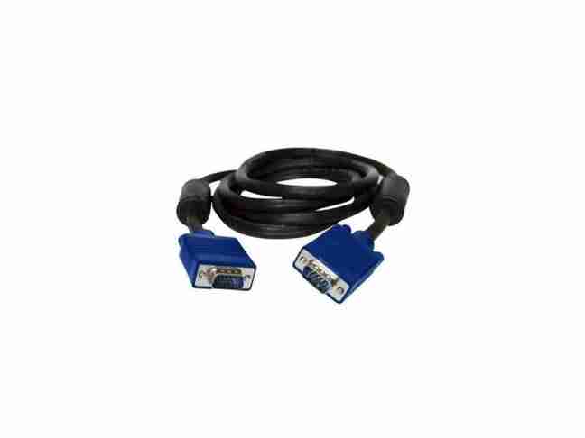 Кабель ATCOM (7789) VGA-VGA HD15M/HD15M с 2-мя фер. кольцами 1.5м черный