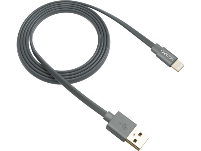 Кабель Canyon (CNS-MFIC2DG) USB - Lightning 0.96м, Dark Grey