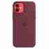 Чехол Apple Silicone Case with MagSafe for iPhone 12 Original Plum (MHL23)