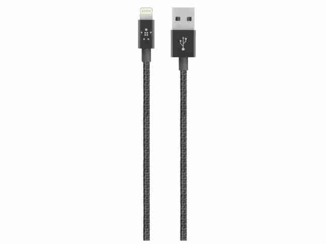 Кабель Belkin MIXIT PREMIUM METALLIC Lightning to USB (2.4A) 1.2m black F8J144BT04-BLK