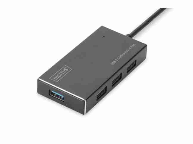 Мультипортовый адаптер Digitus (DA-70240-1) Офисный концентратор USB 3.0, 4-портовый