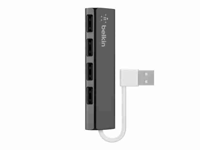 Кардридер Belkin 4-Port Ultra-Slim Travel Hub (F4U042bt)