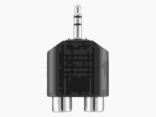 Переходник Belkin 3.5мм jack -2RCA (M/F), PORTABLE,BLACK (F3Y120BF)