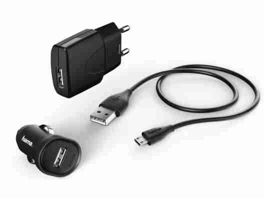 Кабель Hama 3в1 2х1А кабель micro USB 1.4 м black 00173622