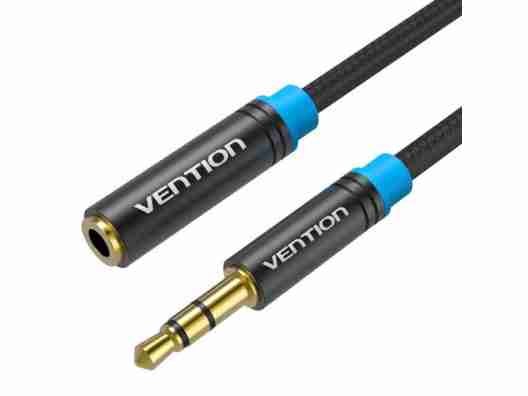 Кабель Vention Audio 3.5 mm M - 3.5 mm F, 2 m, Black (VAB-B06-B200-M)