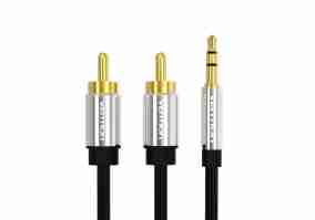 Кабель Vention AUX 3.5 mm M - 2xRCA M, 1.5 m, Black (BCFBG)