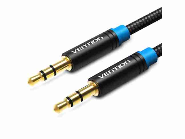 Кабель Vention Audio 3.5 mm M - 3.5 mm M, 0.5 m, Black (P350AC050-B-M)