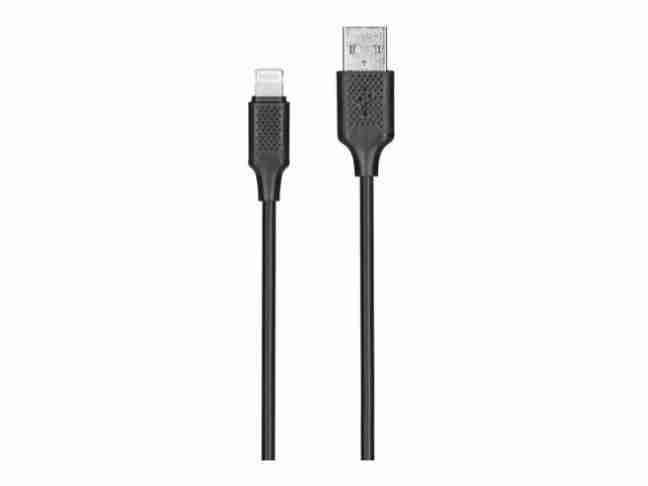 Кабель KIT USB 2.0 to Lightning cable 2A black 1m S-W-003