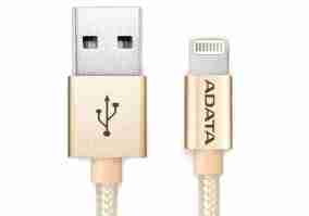 Дата кабель A-Data USB 2.0 AM to Lightning 1.0m MFI Golden (AMFIAL-100CMK-CGD)