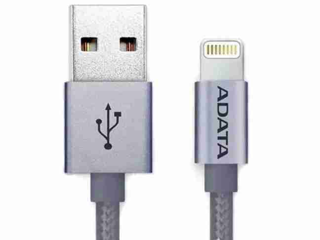 Дата кабель A-Data USB 2.0 AM to Lightning 1.0m MFI Titanium (AMFIAL-100CMK-CTI)
